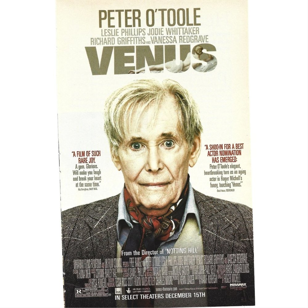 Venus Peter O'Toole Movie ADVERT Leslie Phillips Vanessa Redgrave 2000s Print Ad
